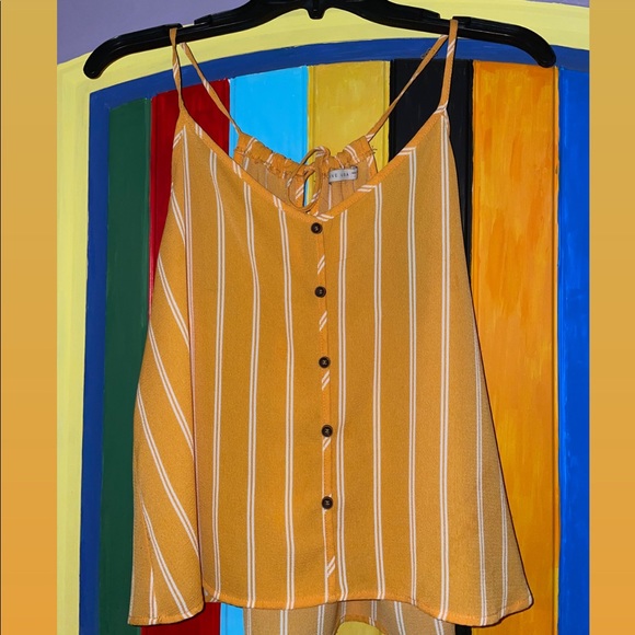 Active USA Tops - Yellow, sheer, like new tank top.